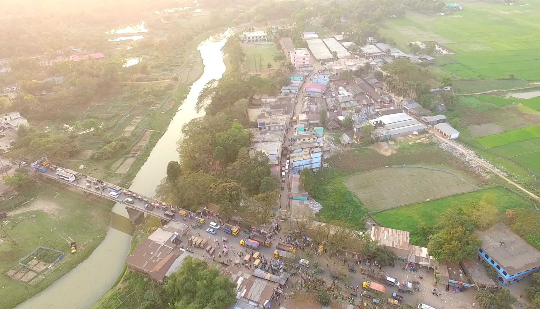 পাখির চোখে হরিপুরের একাংশ